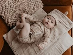 Wickelbody-Cocoon Für Neugeborene - Mystic Mint -Boo Poo baby muetze ls1