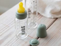 BIBS Baby Glasflasche Set - Cloud 225ml -Boo Poo babyflasche glas bibs 1 4