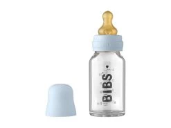 BIBS Baby Glasflasche Set - Baby Blue 110ml