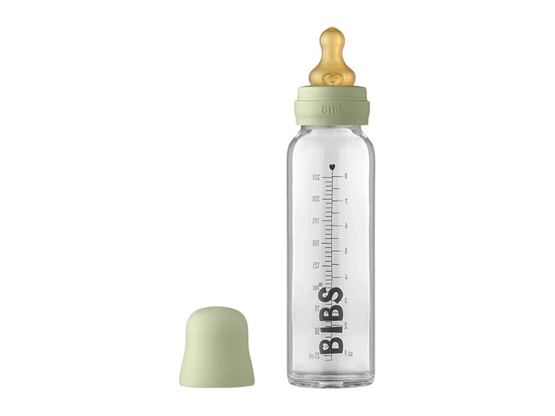BIBS Baby Glasflasche Set - Sage 225ml 1 BIBS Baby Glasflasche Set - Sage 225ml