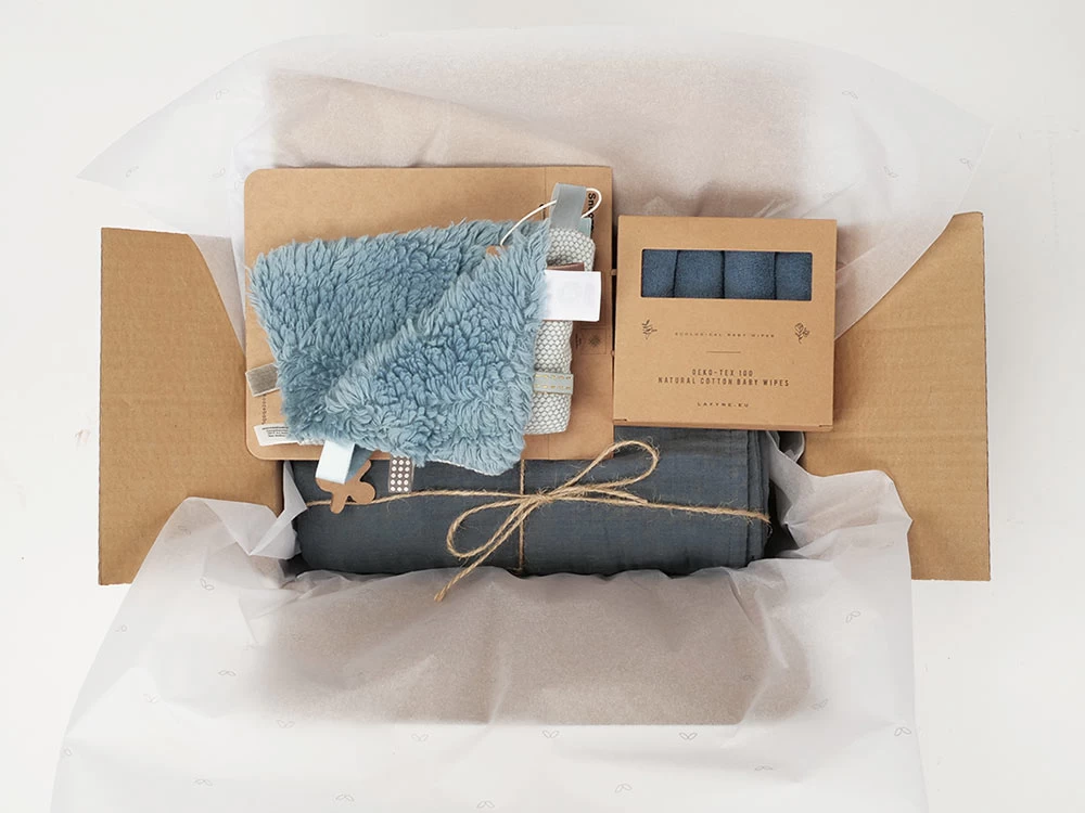 Babygeschenk-Set Unter 35 EUR - Schnuffeltuch Fresh Blue 5 Babygeschenk-Set Unter 35 EUR - Schnuffeltuch Fresh Blue – Bild 5