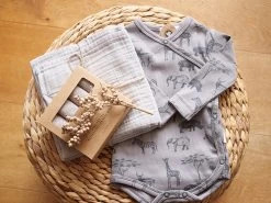 Geburtsgeschenkset Unter 30 Euro - Body Storm Grey Safari