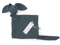 Schnuffeltuch Hase Aus Musselinstoff - Dusk Indigo