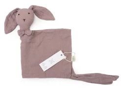 Schnuffeltuch Hase Aus Musselinstoff - Mauve