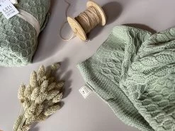 Baby Strickdecken Lady Sage -Boo Poo lady baby blanket knitted sage 5