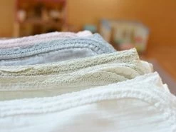 Musselindecke Mit Häkelrand Rust -Boo Poo muslin cig blanket 6 5