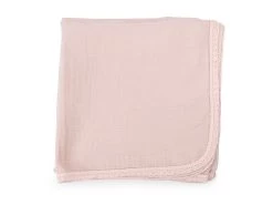 Musselindecke Mit Häkelrand Misty Rose