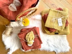 Musselindecke Mit Häkelrand Rust -Boo Poo muslin cig blanket rust 1