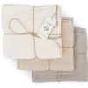 Dreierset Musselintücher 50x50 - Macadamia, Sand, Fawn