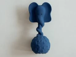 Rassel Naturkautschuk Elephant - Dunkelblau -Boo Poo natruba elephant rattle ls1