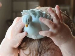 Badespielzeug Naturkautschuk Pfau Hellblau -Boo Poo natruba peacock teether bl 1