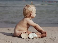 Badeset Beißring Muscheln - Beige Ivory -Boo Poo natruba seashell2 3