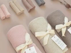 Baby Strickdecken, GOTS Biobaumwolle - Neo Balsa -Boo Poo neo strickdecke ls1