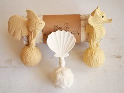 Beißring Rassel Seahorse - Sand -Boo Poo ocean ls3