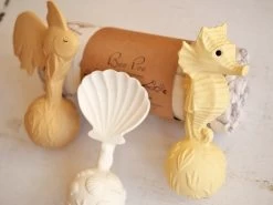 Beißring Rassel Shell - White -Boo Poo ocean ls4 1