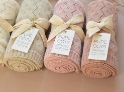 Baby Strickdecken Pointelle Sable -Boo Poo pointelle strickdecke ls2 1