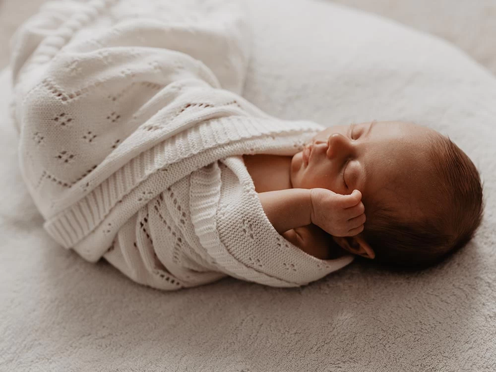 Baby Strickdecken Pointelle Mauve 6 Baby Strickdecken Pointelle Mauve – Bild 6