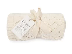 Baby Strickdecken Pointelle Natural