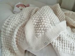 Baby Strickdecken Popcorn Natural -Boo Poo pop babydecken natural 4 1 1