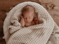 Baby Strickdecken Popcorn Kelp -Boo Poo pop babydecken natural 5