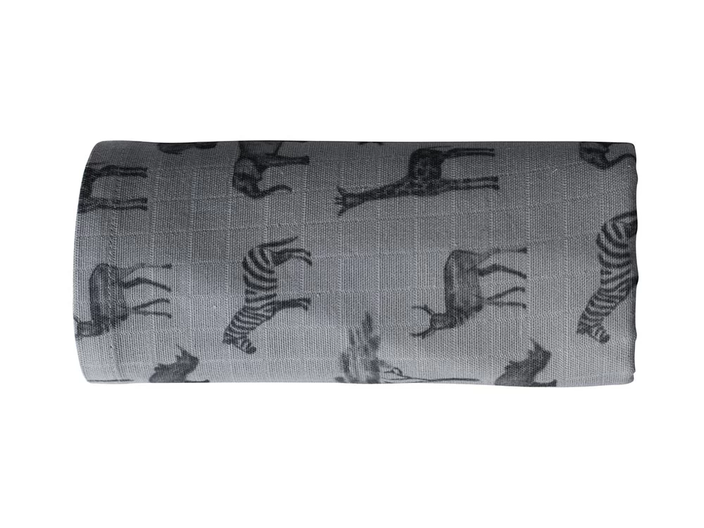 Mulltuch 120x120 - Storm Grey Safari 1 Mulltuch 120x120 - Storm Grey Safari