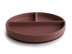 Mushie Silikonteller Mit Sauger - Woodchuck