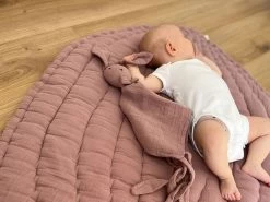 Schnuffeltuch Hase Aus Musselinstoff - Mauve -Boo Poo spielmatte 2 1