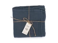 Musselintuch 110x110 - Dusk Indigo