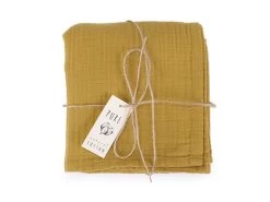Musselintuch 110x110 - Smoke Mustard