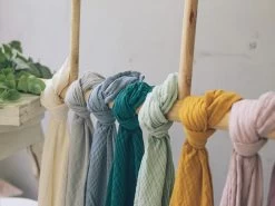 Pucktuch 110x110, Biobaumwolle - Powder Clay -Boo Poo spucktuch Falten Look