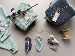 Geburtsgeschenk-Set Unter 30 Euro - Ruby Rabbit Petrol -Boo Poo spucktuch cig 4