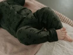 Strampler Aus Biobaumwolle - Dark Green 10 Strampler Aus Biobaumwolle - Dark Green -Boo Poo strampler sb darkgreen ls2