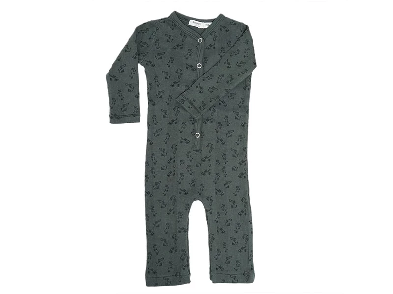 Strampler Aus Biobaumwolle - Dark Green 1 Strampler Aus Biobaumwolle - Dark Green