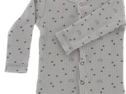 Strampler Aus Biobaumwolle - Light Grey Rainbow 6 Strampler Aus Biobaumwolle - Light Grey Rainbow -Boo Poo strampler sb smokeygreen 1