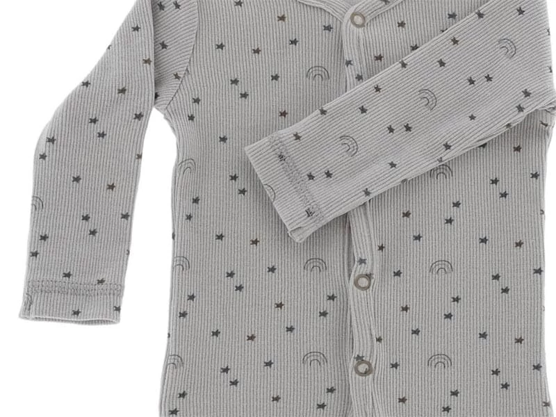 Strampler Aus Biobaumwolle - Light Grey Rainbow 2 Strampler Aus Biobaumwolle - Light Grey Rainbow – Bild 2