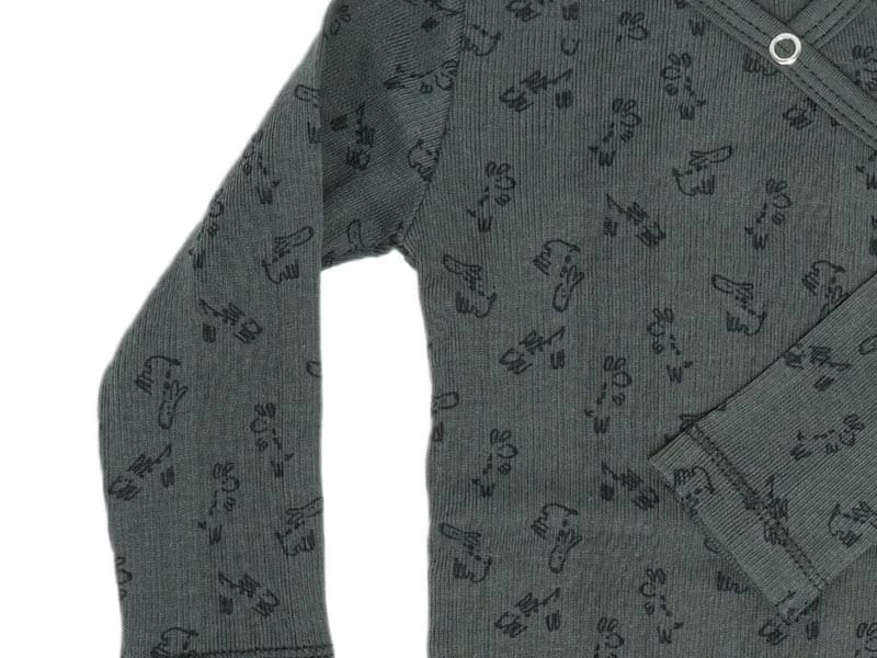 Babybody Mit Knöpfen - Dark Green 2 Babybody Mit Knöpfen - Dark Green – Bild 2