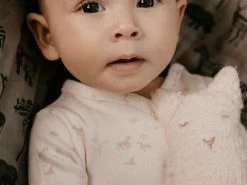 Babybody Mit Knöpfen - Peach Blush Springtime -Boo Poo wickelbody sb peachblush ls2