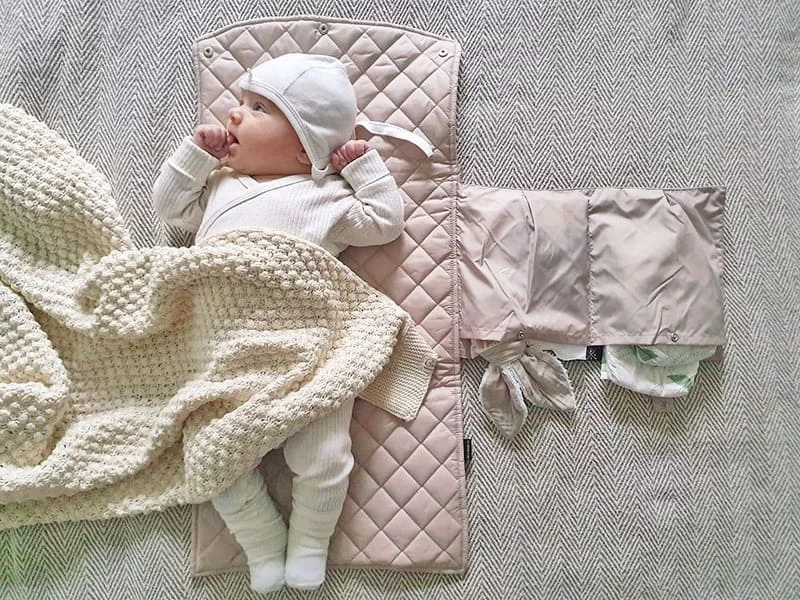 Wickelmatte, Reise-Wickelunterlage - Rose Champagne 3 Wickelmatte, Reise-Wickelunterlage - Rose Champagne – Bild 3