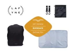 Ausklappbarer Wickelrucksack - Schwarz -Boo Poo wickelrucksack laf acc