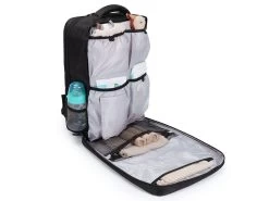 Ausklappbarer Wickelrucksack - Schwarz