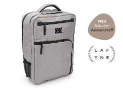 Ausklappbarer Wickelrucksack - French Grey -Boo Poo wickelrucksack laf gr01 1